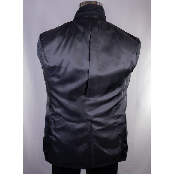 Theory Suit Jacket Sport Coat Blazer Sz 38R Solid Black Wool Blend 2-Button - Picture 12 of 13